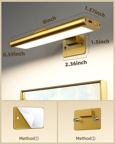EZVALO Picture Light for Wall, Rechargeable Stick on - Image 3