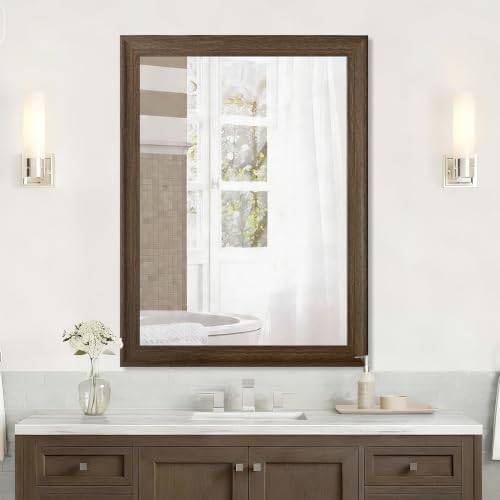 CULER Rustic Wall Mirror for Bathroom, Rectangle 30 x 40 inch Vanity Mirrors - Image 4