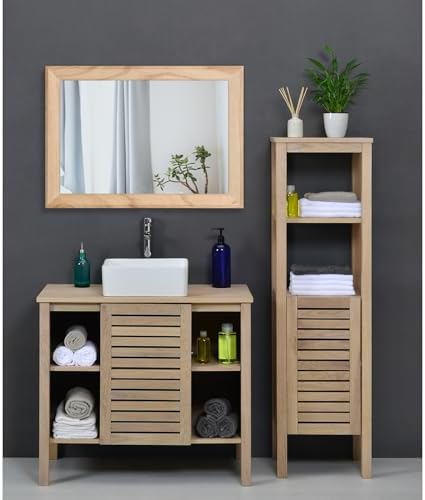 AAZZKANG Rustic Mirrors for Wall Rectangle Wood Frame Mirror Decorative for - Image 6