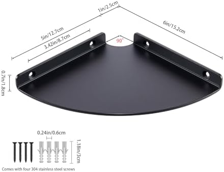 6 Inch Small Corner Shelf - Image 3