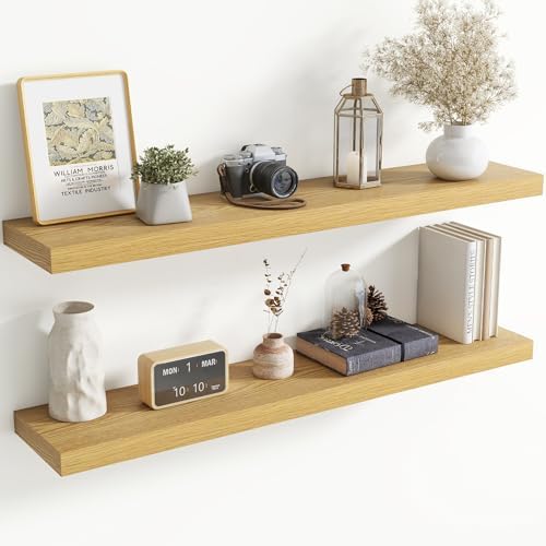 48 Inch Floating shelves for Wall, 8 Inch Deep, Invisible Brackets by Axeman