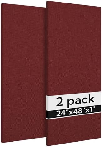 Olanglab Acoustic Panels 2 Pack, Fabric Wrapped Sound Proof Foam Panels by Olanglab