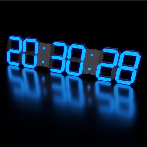 CHKOSDA 27" Large Digital Wall Clock, 3D LED Wall Clock by CHKOSDA