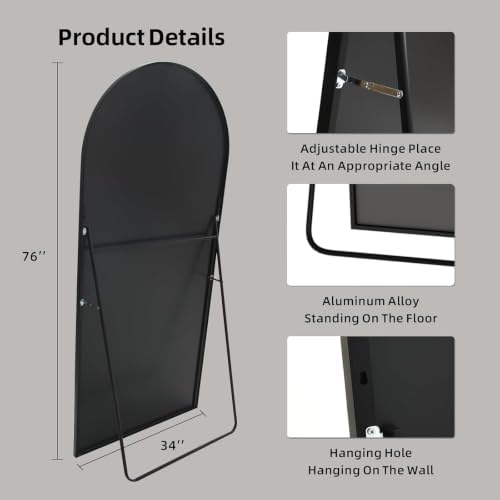 LFT HUIMEI2Y 76"x34" Arch Full Length Mirror - Image 3