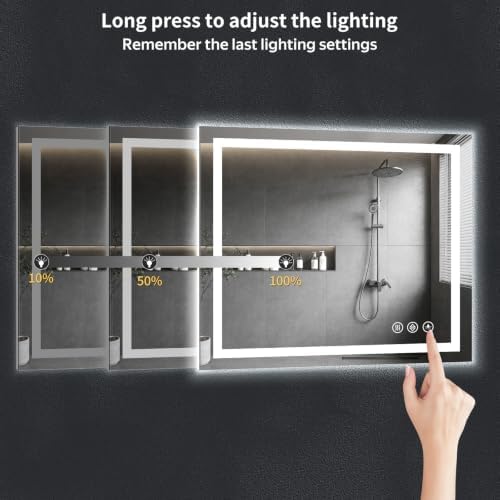55"x40" LED Bathroom Mirror - Image 5