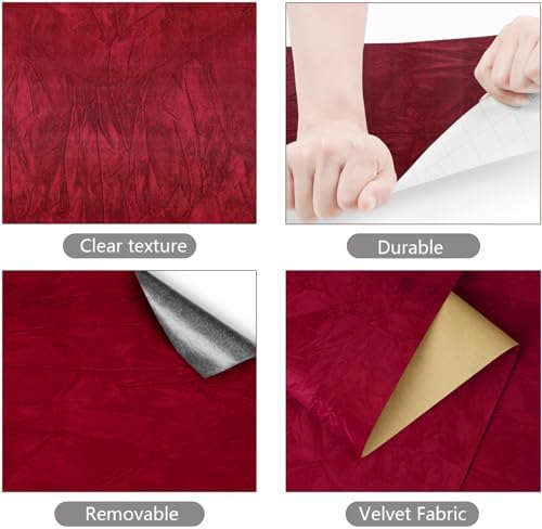 Yenhome 17.7"X200" Red Wallpaper - Image 5