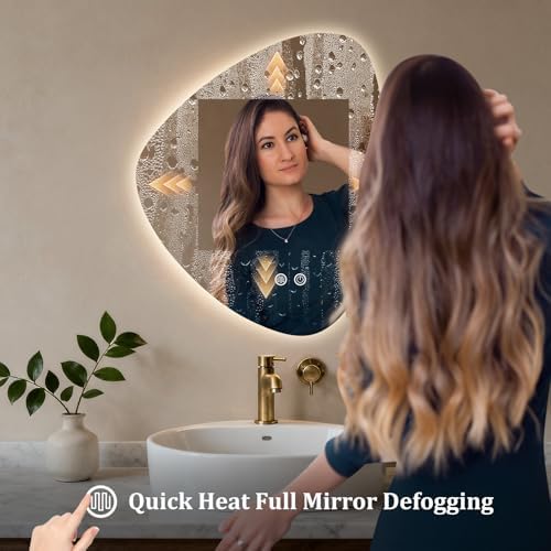 HOMECOOKIN LED Irregular Bathroom Mirror - Image 3