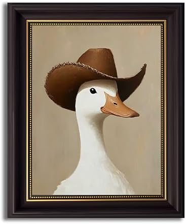 3D Textured Canvas Wall Art American-Style Frame Trendy Cowboy Duck Farmhouse by Wallart