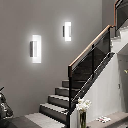 LMQNINE Modern LED Acrylic Wall Sconce White Light 6000K Hardwired Acrylic Wall - Image 5