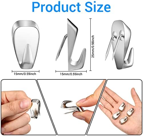 LEIFIDE 40 Pieces Cubicle Hooks Clips, 40 Lbs Picture Hangers - Image 2