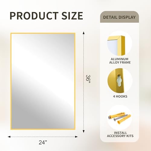 FICTOR Bathroom Vanity Mirror for Over Sink - Image 2