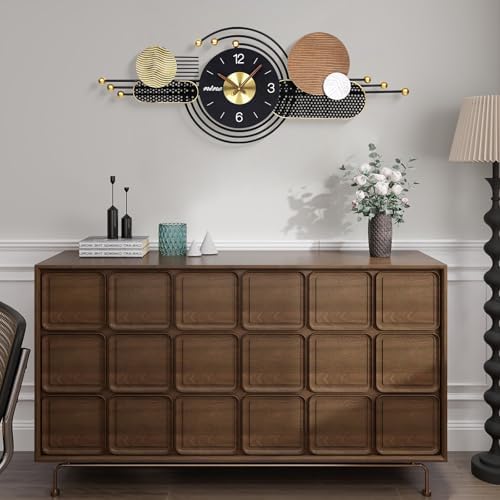 38x15 Inch Modern Decorative Wall Clock Battery Operated - Image 5