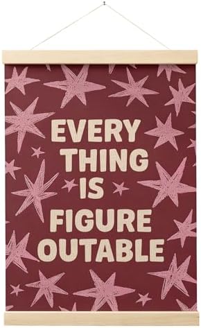 FGFK Everything Is Figureoutable Inspirational Wall Art Poster Hanger Frame by WelcometoFGFKhome