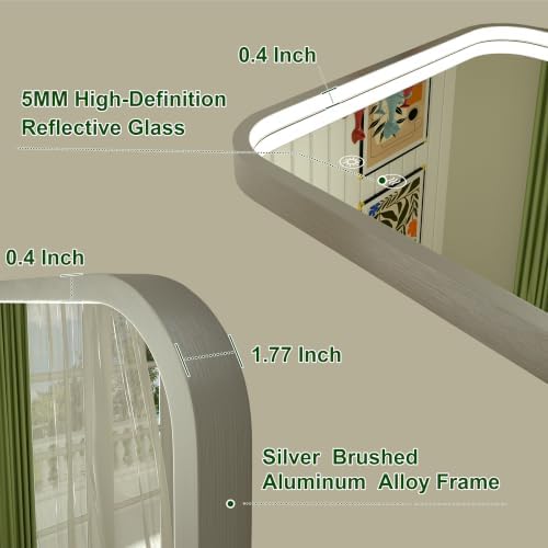 30"x30" Silver LED Bathroom Mirror - Image 5