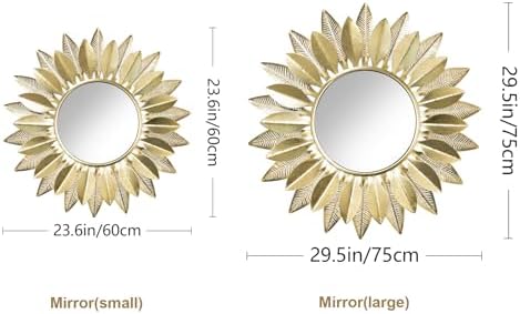 Wall Mirrors Decorative 30" Country-Style Gold Round Mirrors - Image 3