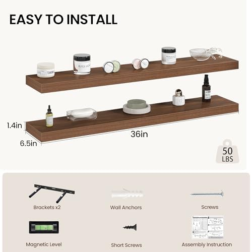 Vivelove 36 Inch Floating Shelves Wall Mounted - Image 3
