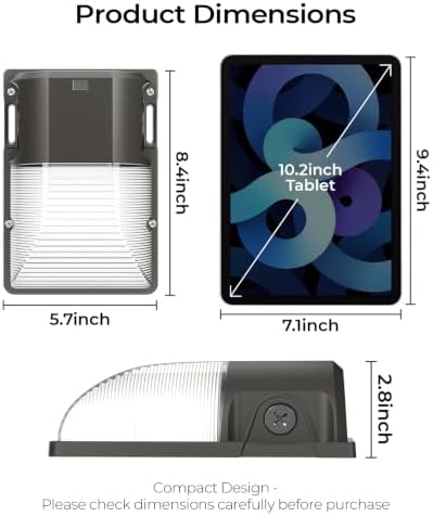 CINOTON 30W LED Wall Pack Light, 5000K 3600LM, Dusk to Dawn Sensor, 4 Pack - Image 6