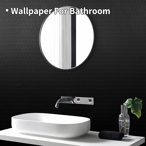 3D Peel and Stick Wallpaper, 15.7" X 118.1" Black Diamond Pattern - Image 6