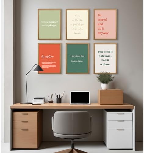 Office Wall Art Motivational Posters Inspirational Quote Canvas Wall Decor - Image 5