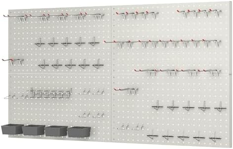 Pegboard Smith 48x24 inch Gray Metal Pegboard Kit by Pegboard+Smith