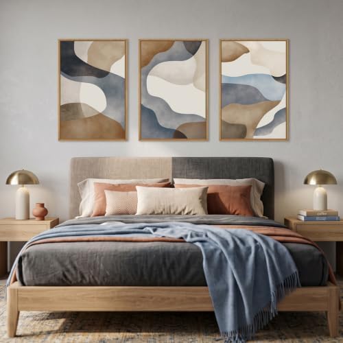 Aryroi Abstract Watercolor Block Framed Canvas Wall Art Set- 16"x24"x3 - Image 4