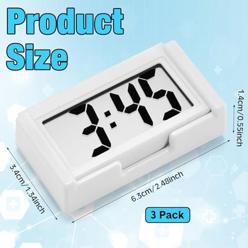 Frienda 3 Pieces Mini Small Digital Clock Stick On - Image 2