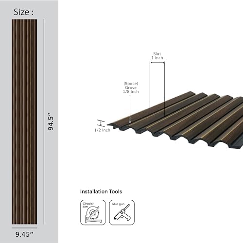 From Plain To Beautiful In Hours MG-1504-8f-3 Gilded Peaks Wood Slat Walls 94.5 - Image 3