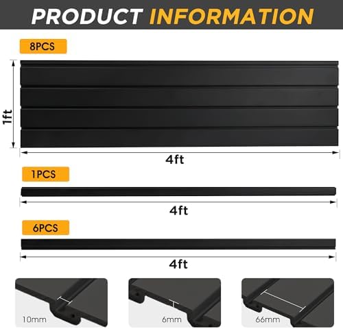 Slatwall Panel Garage Storage System, Heavy Duty Wall Mount Slatwall Organizer - Image 2