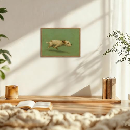 Funny Dog with Zoomies Wall Art Cute Terrier Dog Running Wall Decor Picture - Image 2
