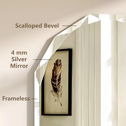 24x36 Inch Bathroom Mirrors for Over Sink, Round Frameless Mirrors for Wall - Image 3