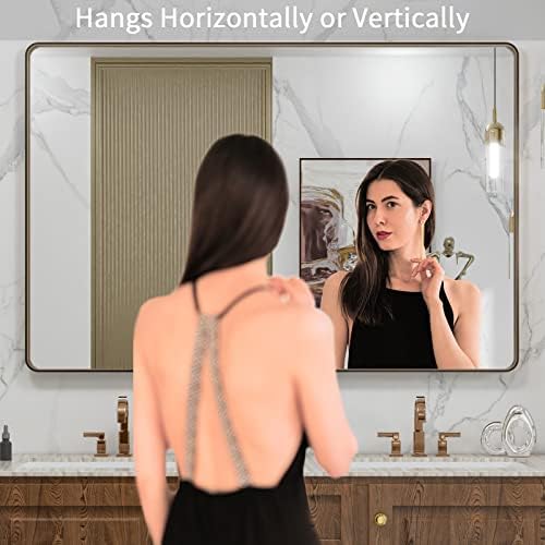 LOAAO 48"X32" Bronze Bathroom Mirror - Image 2