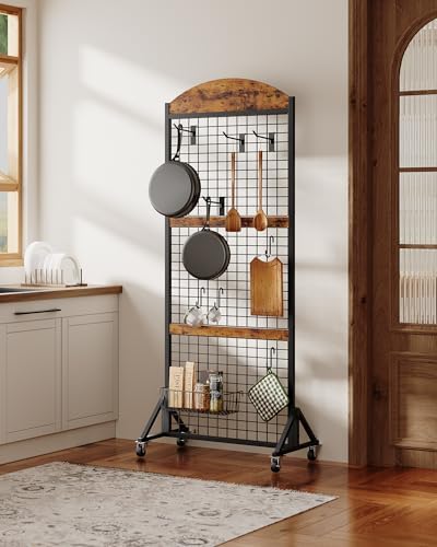 CHOEZON Grid Wall Panel 5.7' x 2' FT Grid Display Rack, 2 Pack Movable Gridwall - Image 6