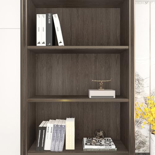 TOTIO Walnut Wood Peel and Stick Wallpaper Dark Brown Wood Grain Contact Paper - Image 6