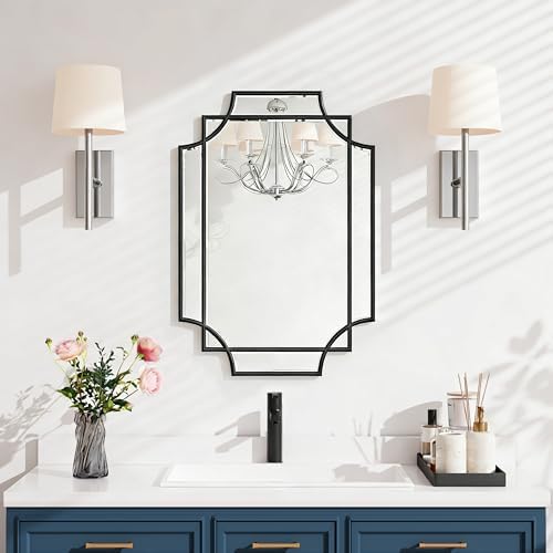 20x28 Inch Bathroom Mirrors for Over Sink, Framed Mirrors for Wall Black - Image 2