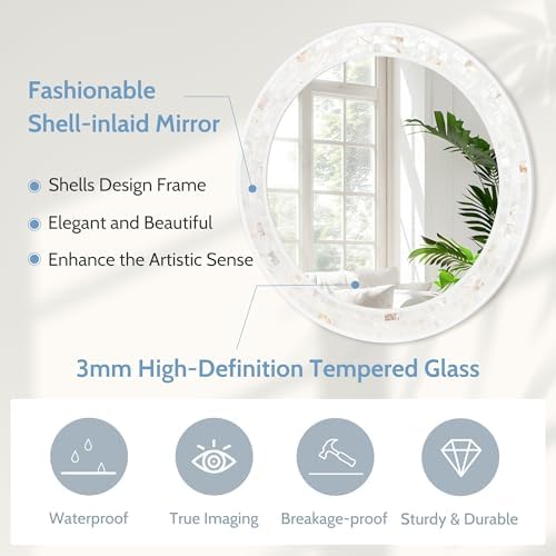 Tanmicoshomy Round Bathroom Mirror 30 Inch - Image 2