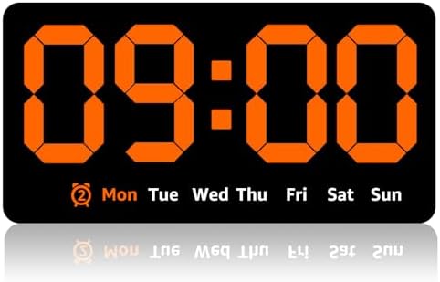 Digital Wall Clock 8.5 Inch Large Display LED Clock by NEMTMCUA