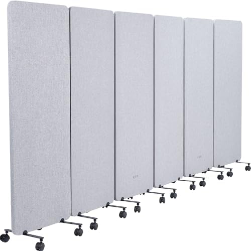 VIVO Freestanding 145 x 66 inch Privacy Panel System, Mobile Cubicle Divider by VIVO