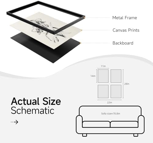 Framed Black and White Floral Wall Art - Image 6