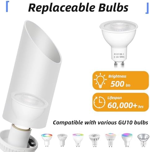 Up Lights Indoor: 2 Pack 6W GU10 Floor Can Lights - Image 6
