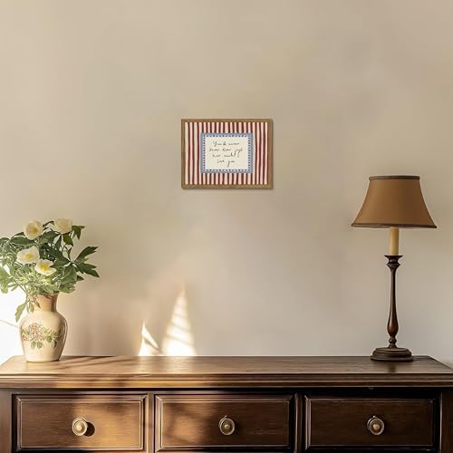Framed Vintage Love Quote Canvas Wall Art, “You'll Never Know Dear Just How - Image 2