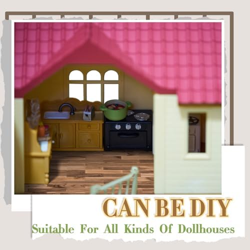 Flutesan 6 Pcs Miniature Dollhouse Wallpaper, Classic Style - Image 4
