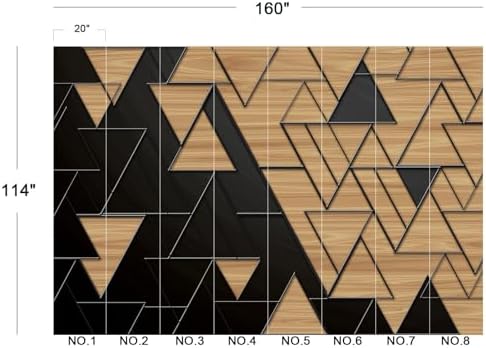 Modern 3D Geometric Wood Triangle Wallpaper Peel Stick - Image 5