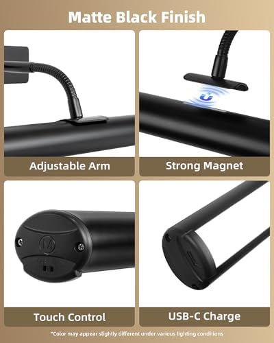 EZVALO 16in Picture Lights for Wall, 6000mAh Rechargeable Art Lights - Image 6