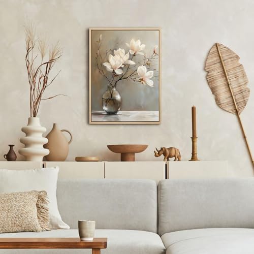 daktenn Floral Canvas Wall Art Bathroom Wall Art Pictures Wall Decor Home Decor - Image 2