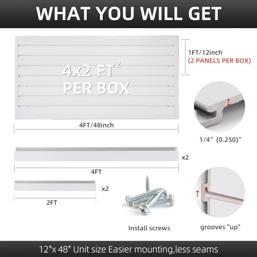FRAYSCENT Slat Wall Paneling Garage Wall Organizer, Slatwall Panels Garage Tool - Image 3