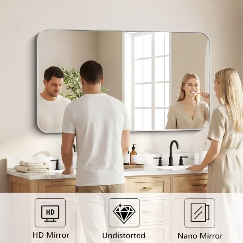 DESBING 50"x30" Bathroom Mirror - Image 5