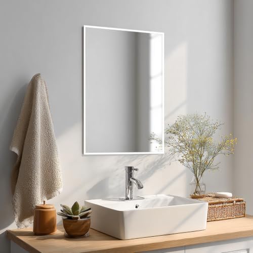 Sunniry Bathroom Mirrors for Over Sink, 16x20 inch White Vanity Mirror - Image 3