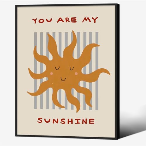 You Are My Sunshine Quotes Wall Art Trendy Cute Kids Poster 08x10 inch Black by Unknown