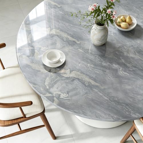 Livelynine White Blue Marble Contact Paper Peel Stick Countertop Wallpaper - Image 2