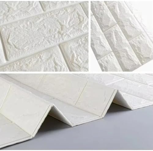 10PCS 3D Brick Wall Panel, Light Blue - Image 4